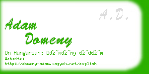 adam domeny business card